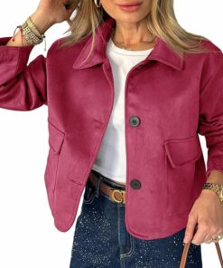 Hot Pink Leather Jacket Sl36