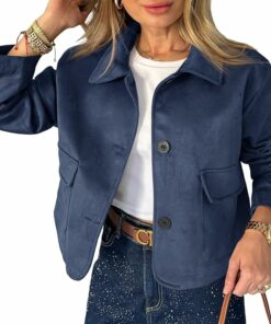 Womens Faux Suede Leather Jacket Sl35